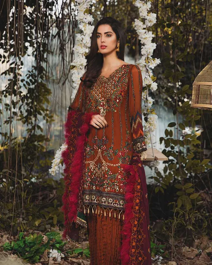 Adan's Libas Arcadia Festive Chiffon Collection – Rustic Charm | ZA-1290