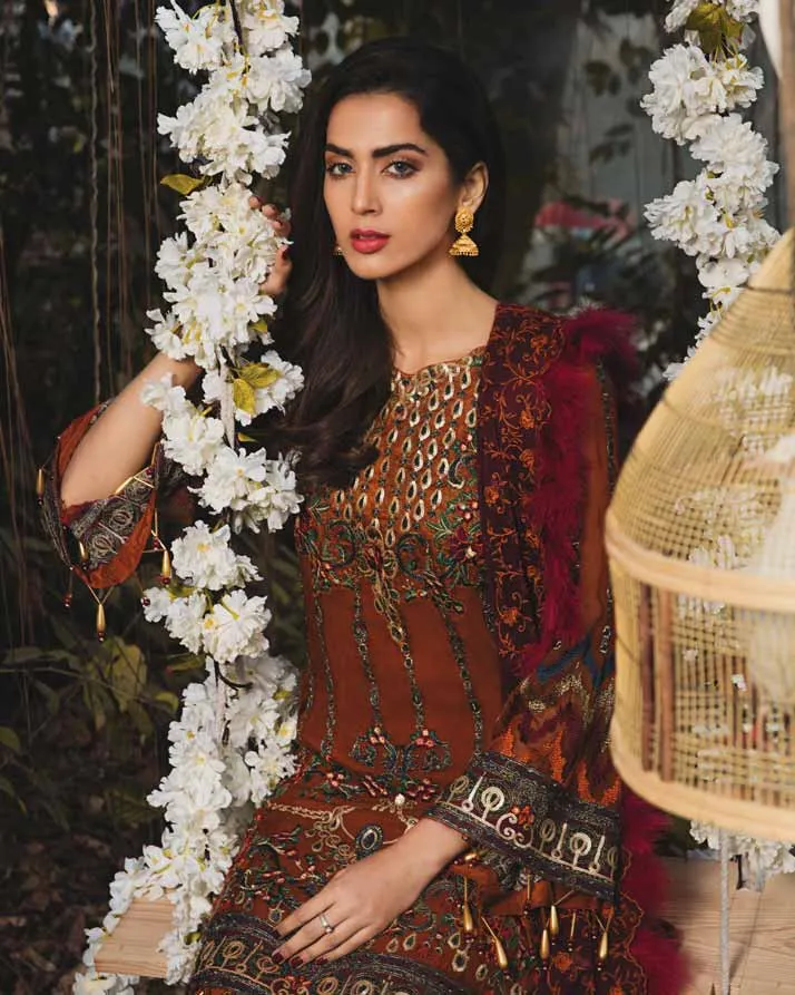 Adan's Libas Arcadia Festive Chiffon Collection – Rustic Charm | ZA-1290