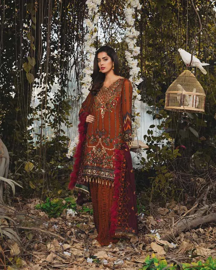 Adan's Libas Arcadia Festive Chiffon Collection – Rustic Charm | ZA-1290