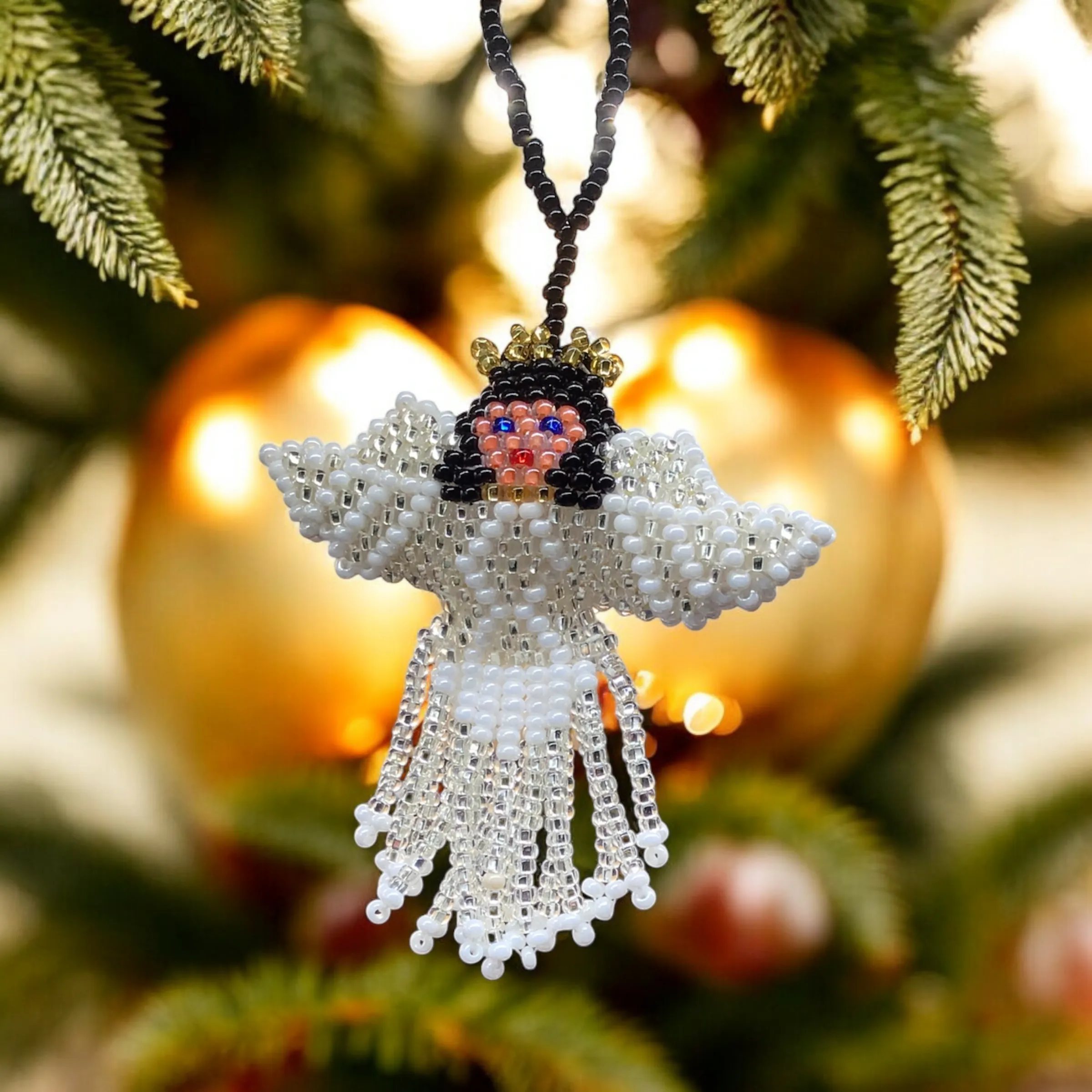 Angel Beaded Christmas Ornament