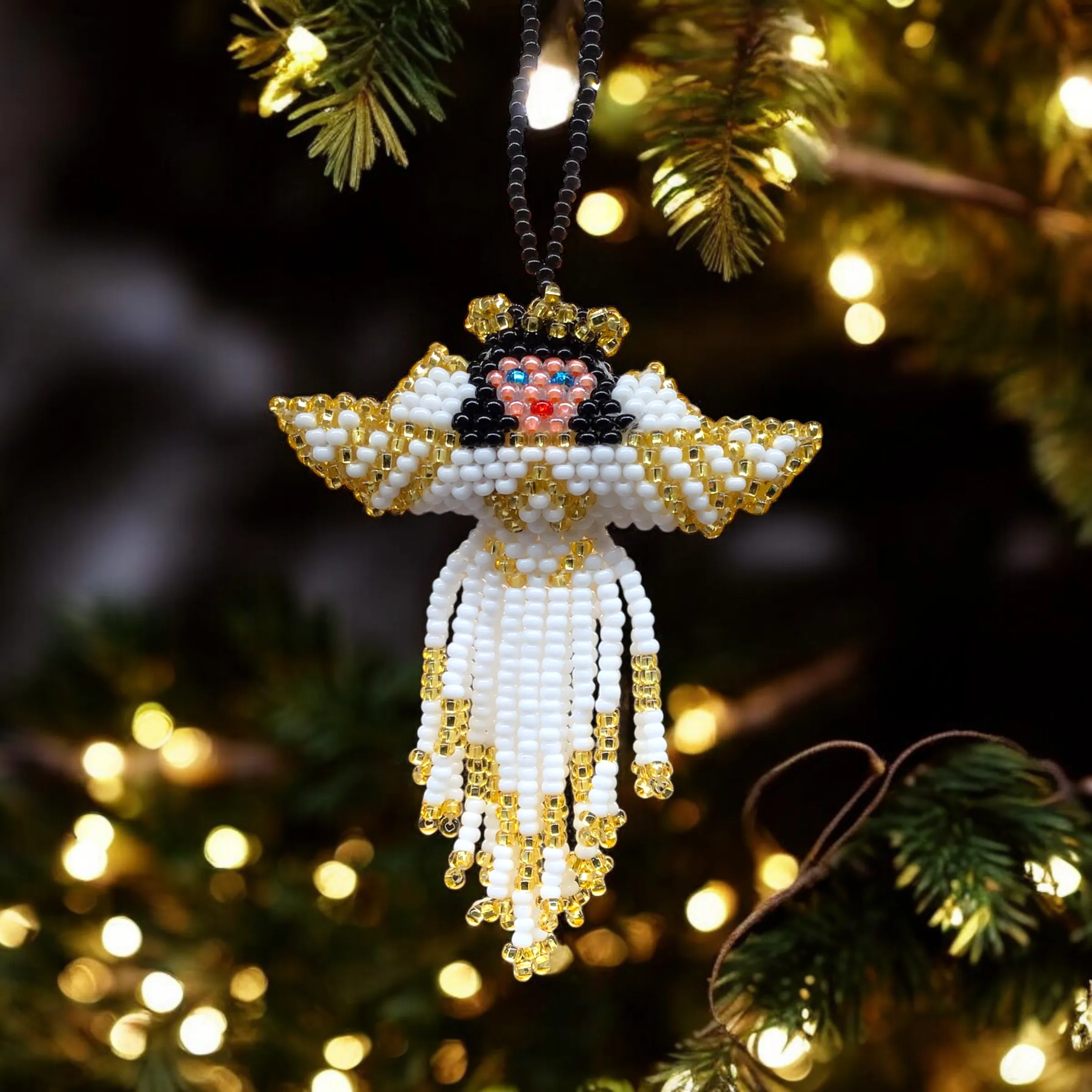 Angel Beaded Christmas Ornament