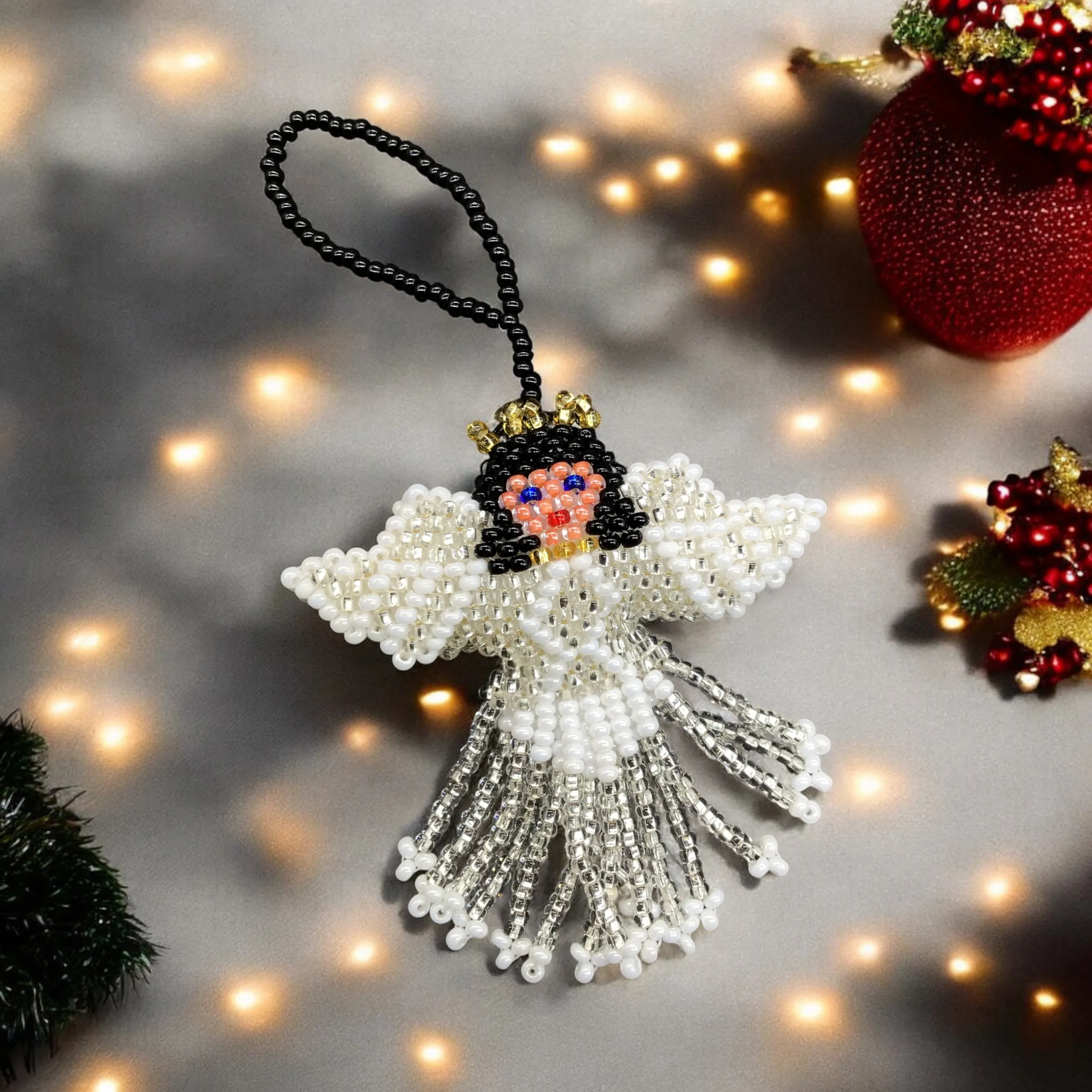 Angel Beaded Christmas Ornament