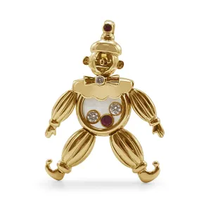 Chopard Diamond & Ruby Set Articulated Clown Pendant