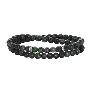 Chrome Diopside Double Beaded Bracelet