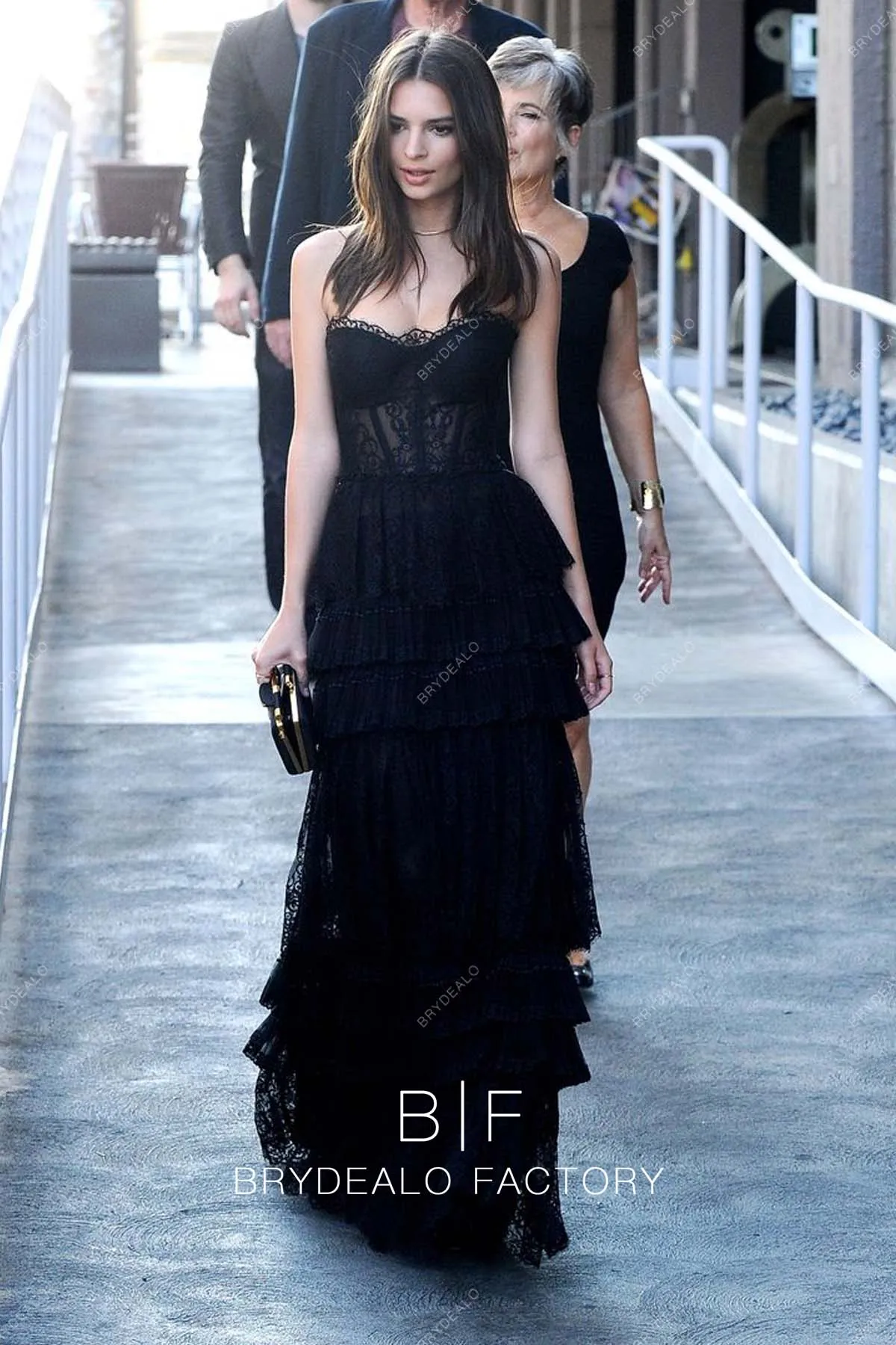 Emily Ratajkowski Black Lace Dress LA premiere of Entourage 2015