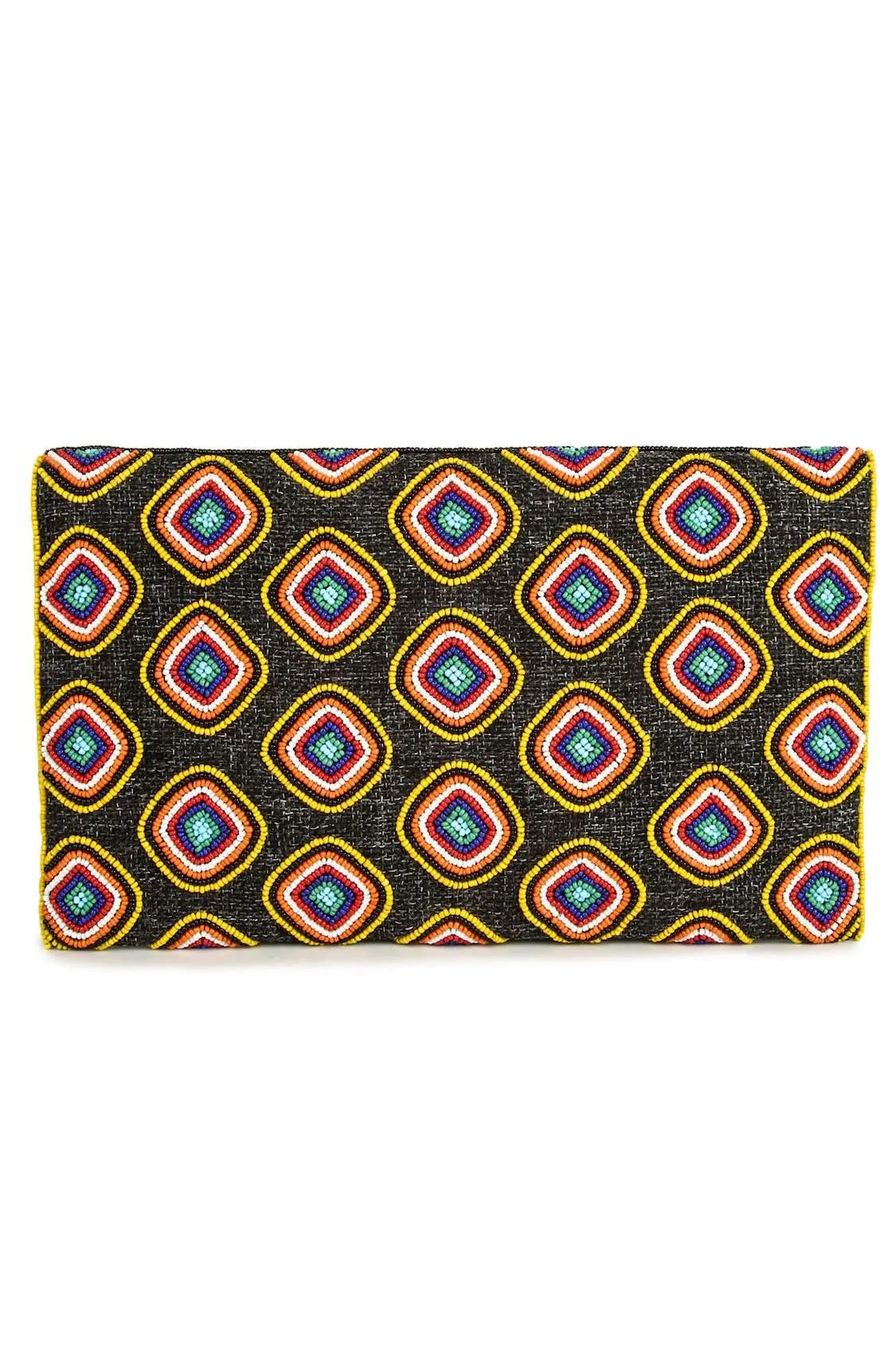 Kennedy Multi Colour Beaded Clutch Bag