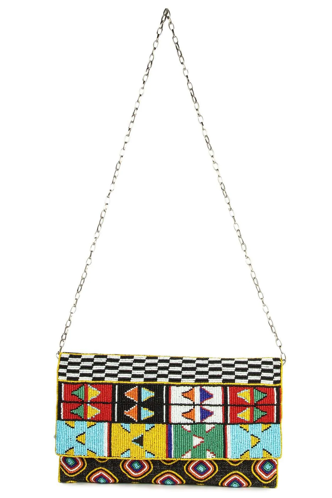 Kennedy Multi Colour Beaded Clutch Bag