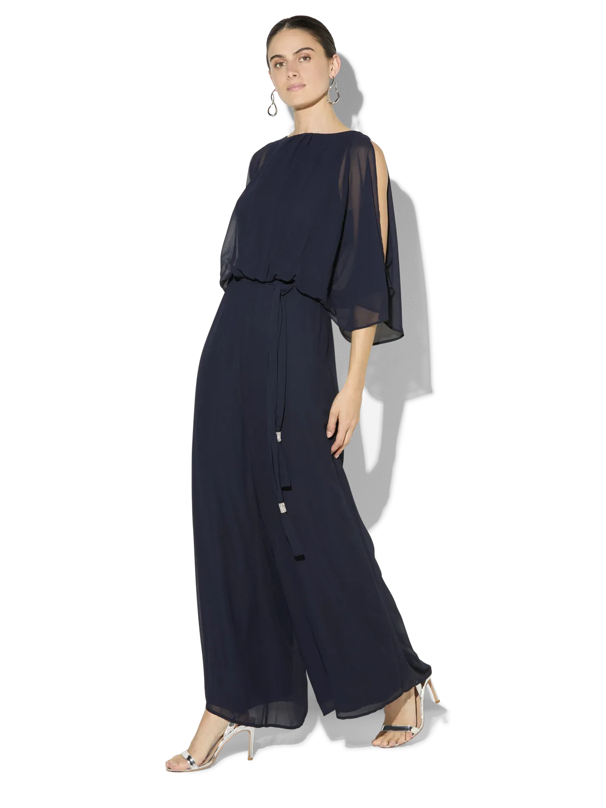 Lucien Navy Chiffon Jumpsuit