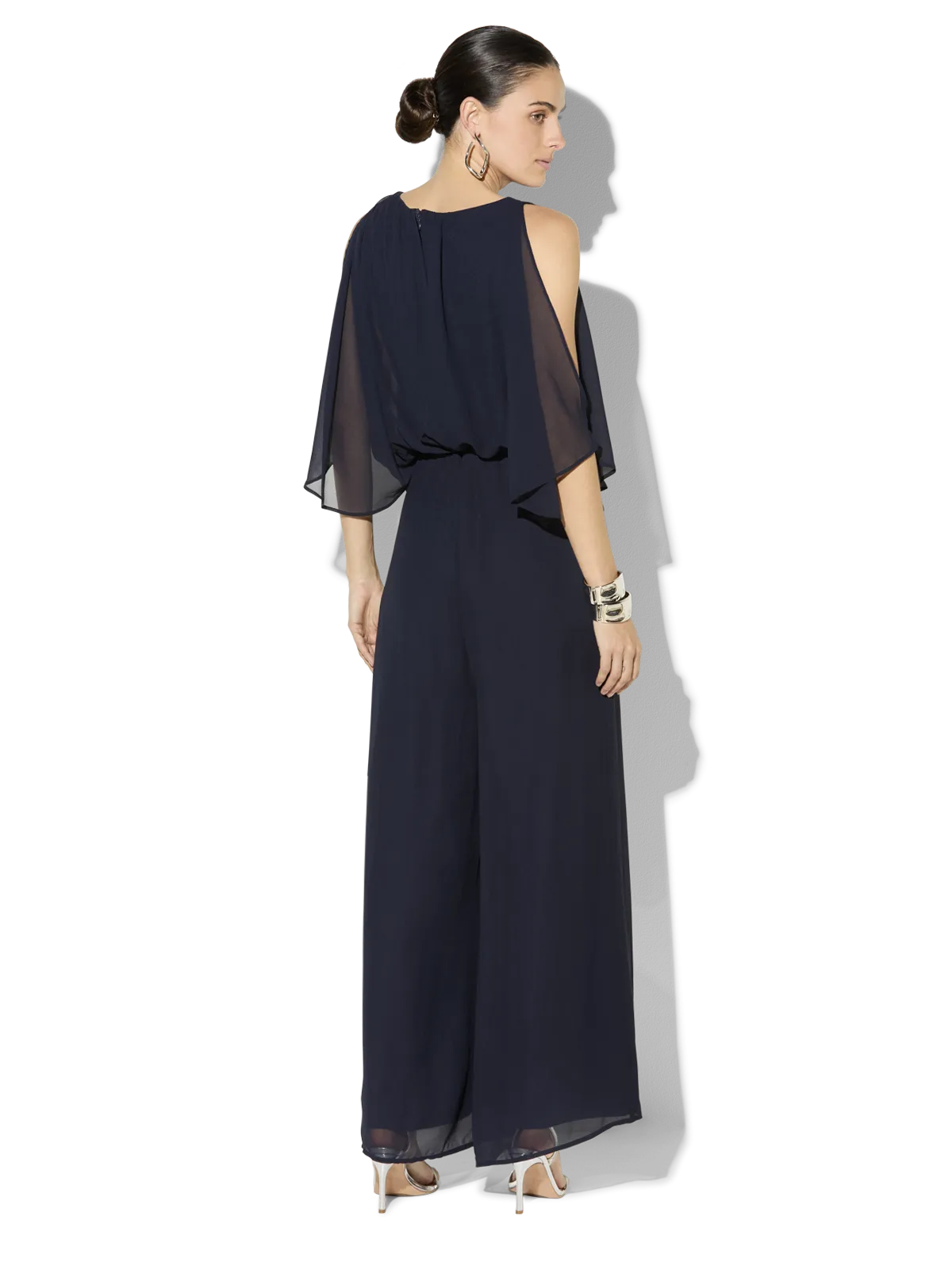 Lucien Navy Chiffon Jumpsuit