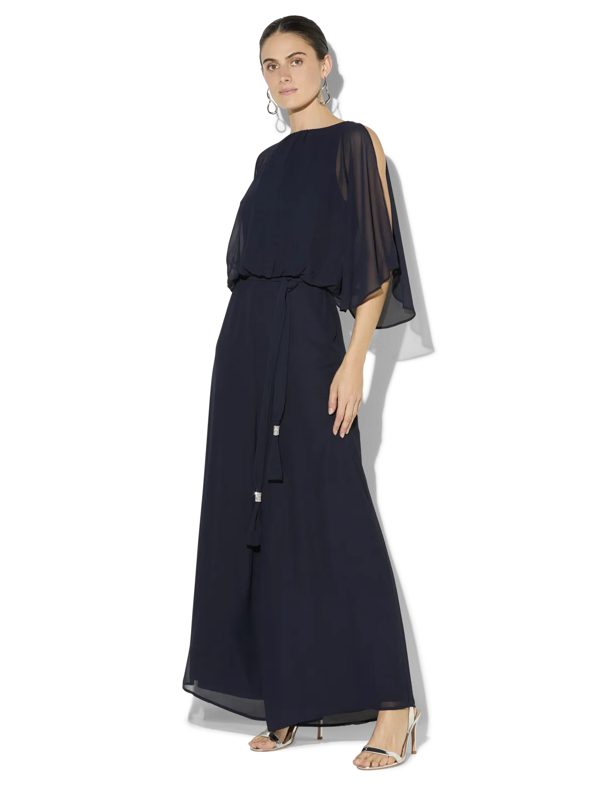 Lucien Navy Chiffon Jumpsuit