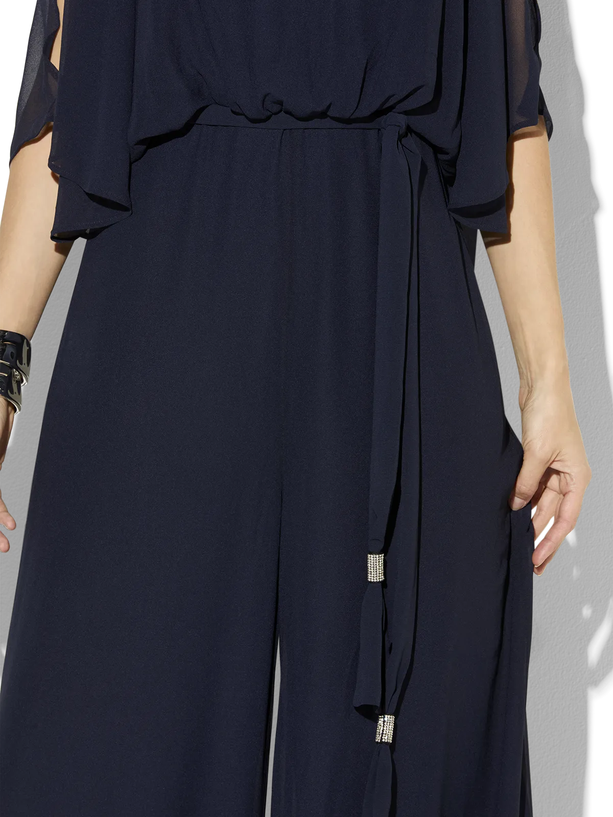 Lucien Navy Chiffon Jumpsuit