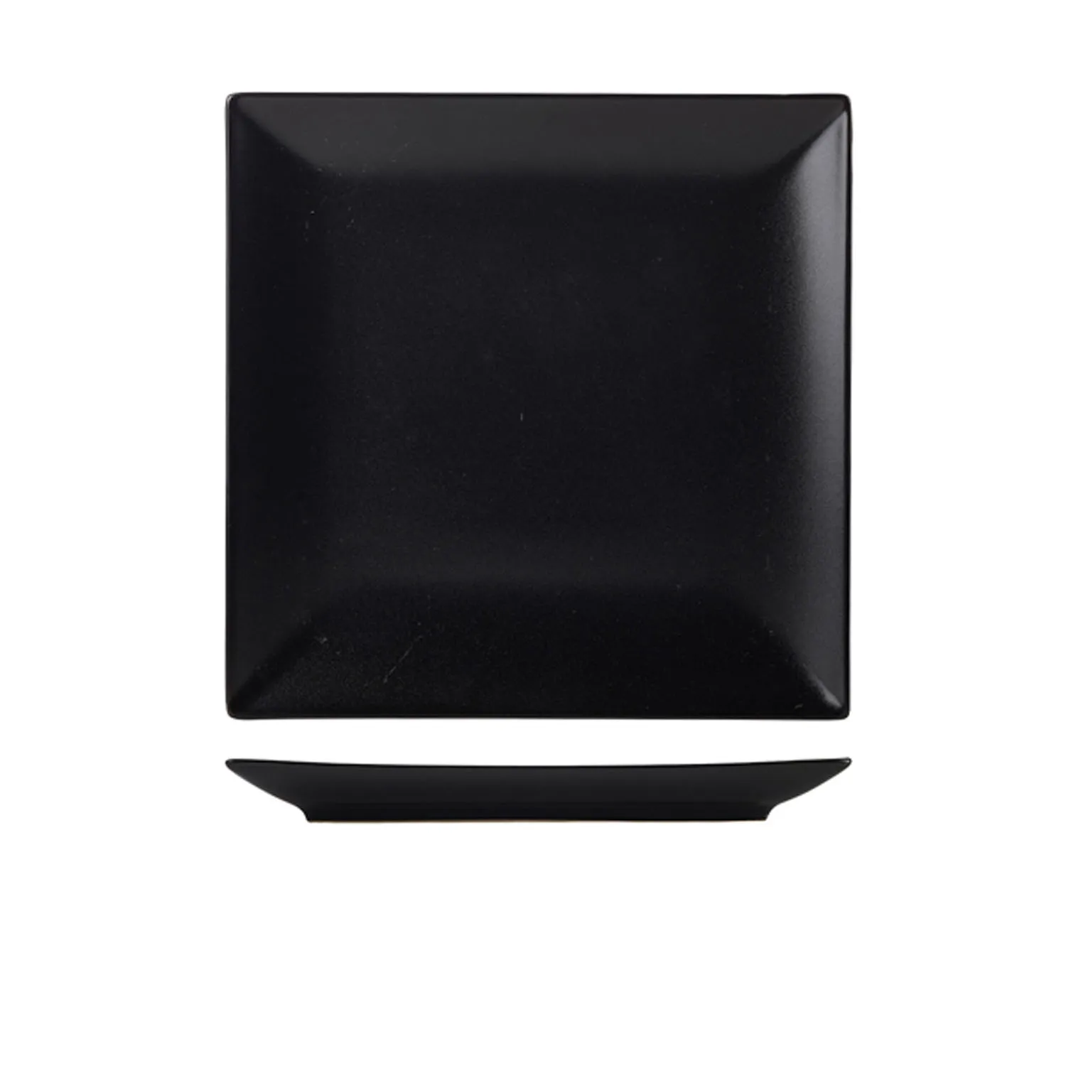 Luna Stoneware Black Square Plate 26cm/10.25"- Pack 6