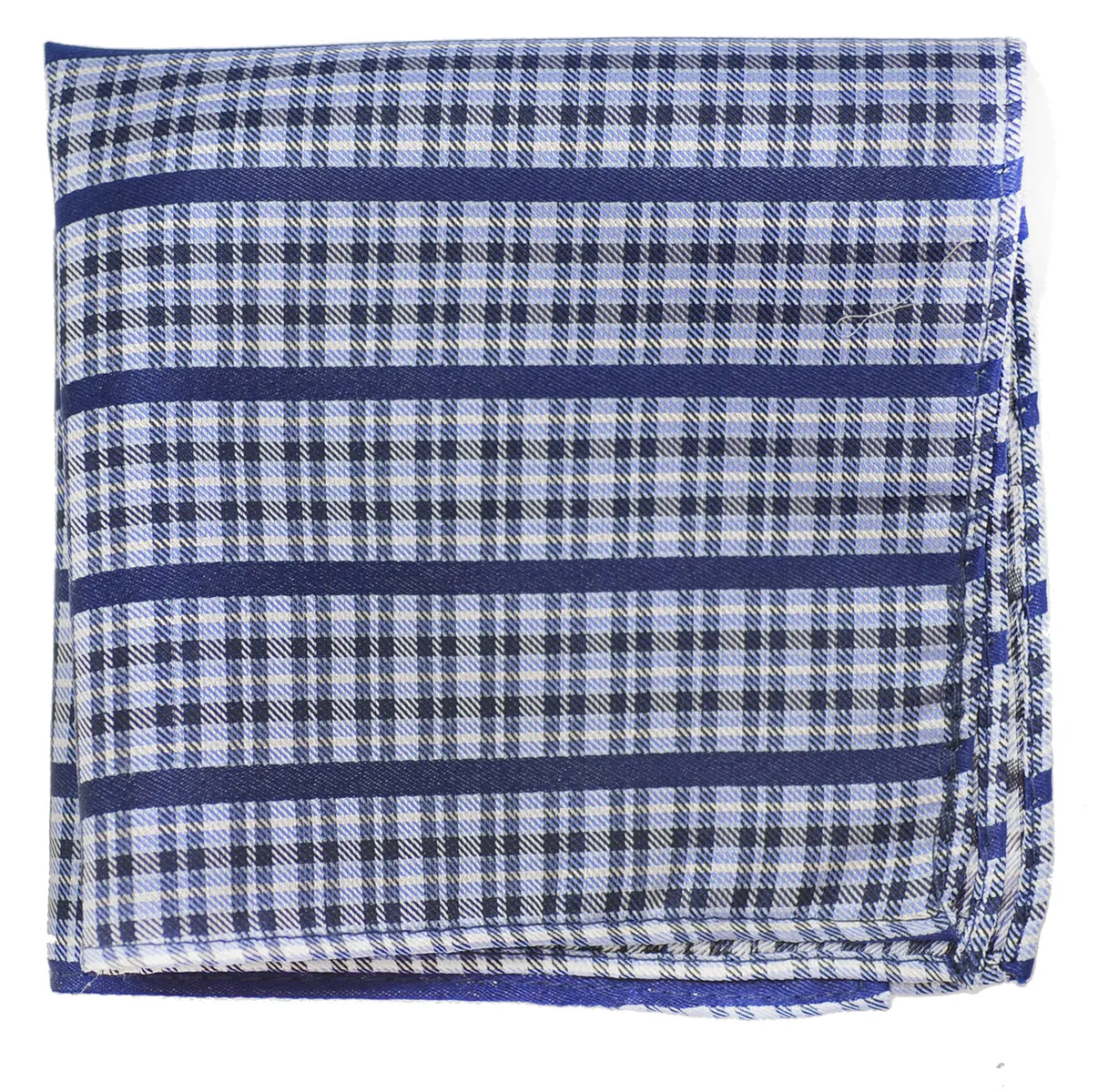 Mazzarine Blue Plaid Silk Necktie Set