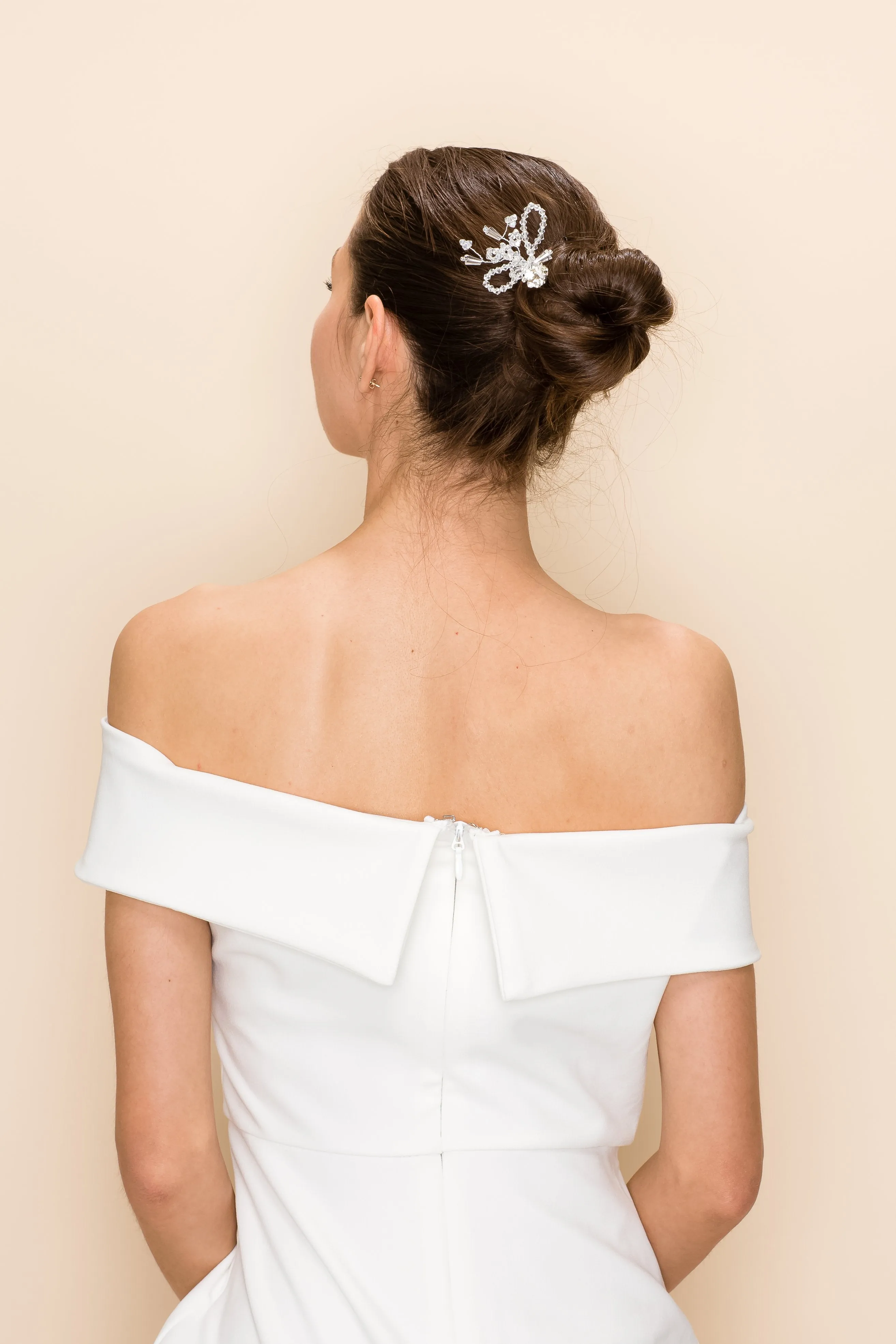 Mia Crystal Beaded Bridal Hair Stick