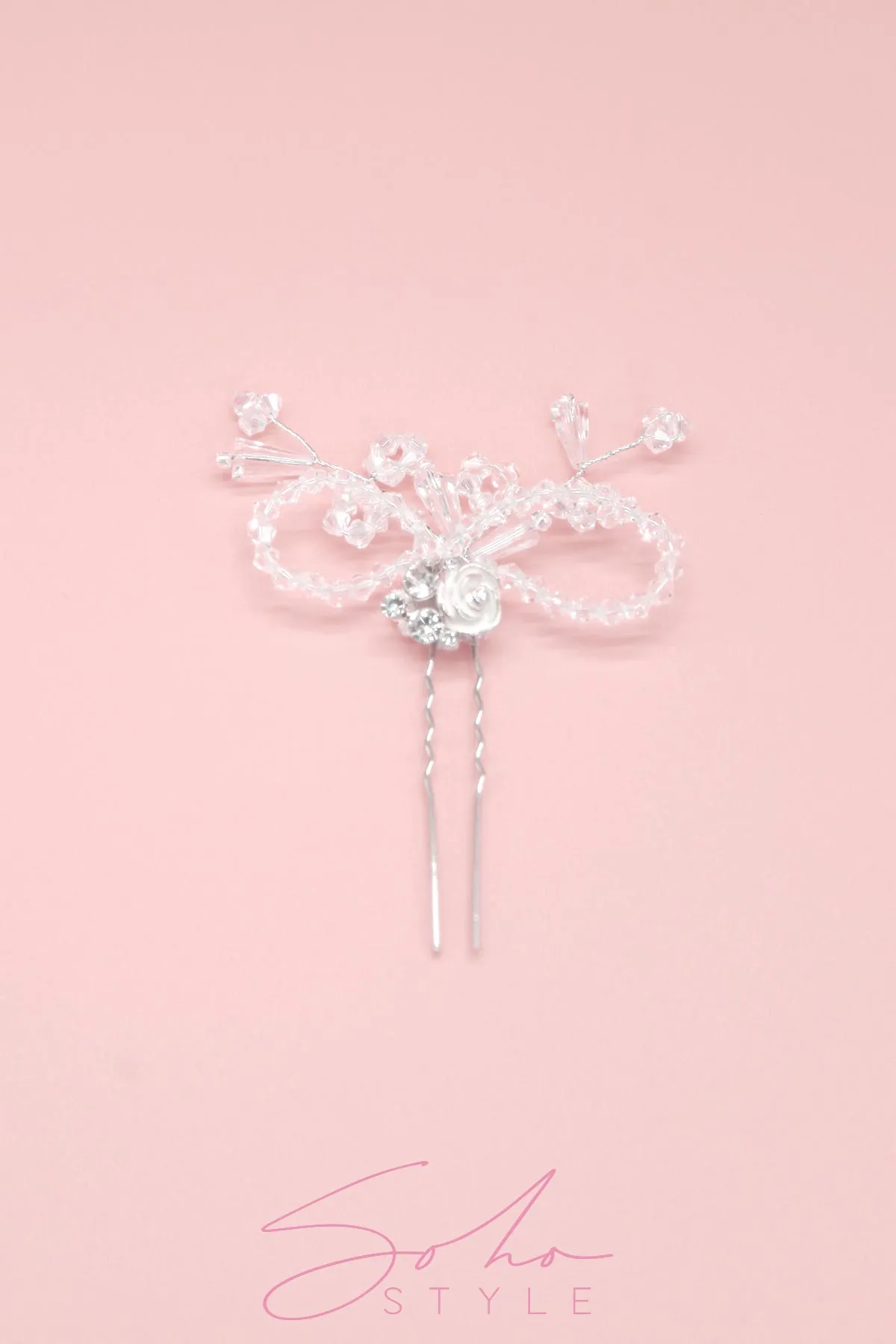 Mia Crystal Beaded Bridal Hair Stick