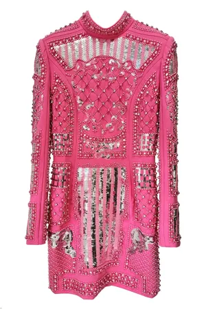 Nayeli Mini Dress with Crystals and Sequins