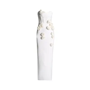 Pre Order:  3D Rose Corset Slim Evening Dress