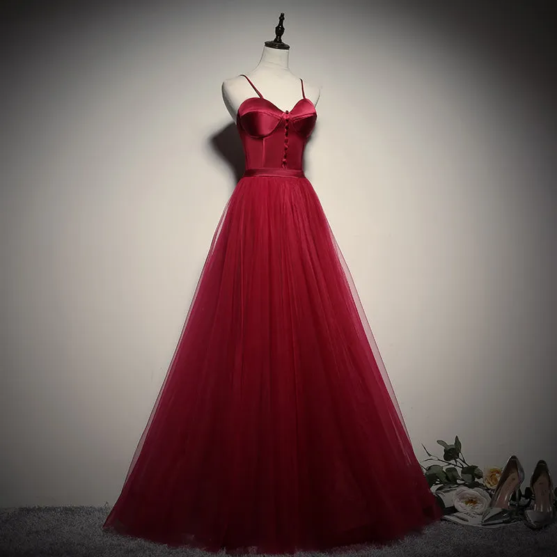 Red Birthday Party Evening Dress Long Formal Dresses