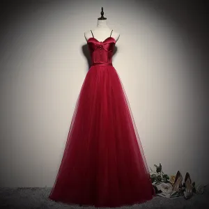 Red Birthday Party Evening Dress Long Formal Dresses