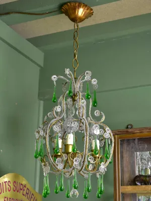 Vintage French beaded chandelier